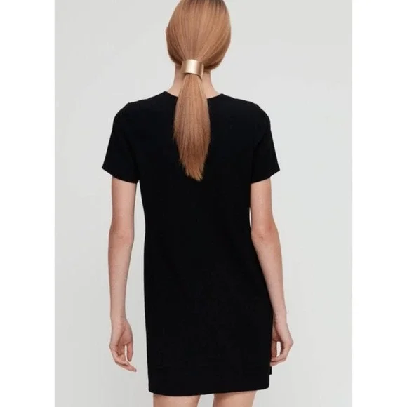 Aritzia Babaton Crepe T-Shirt Patricio Dress Black‎ Size 00 - Picture 8 of 8